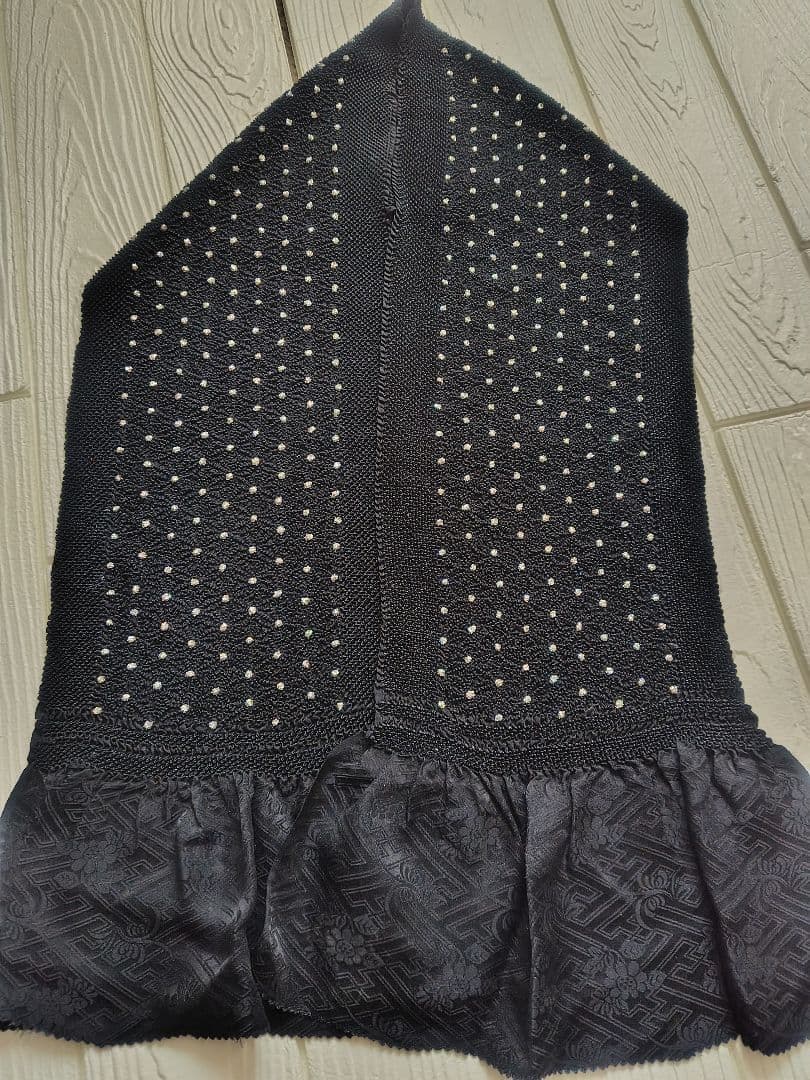 帯揚げ　帯締め　重ね衿　黒系　振袖用　成人式　総絞り　ラメ　ラインストーン