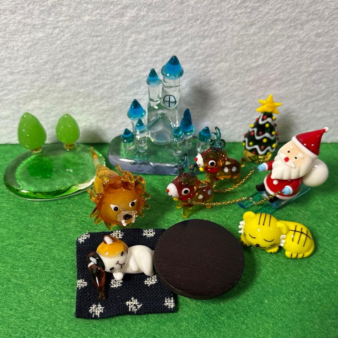 キラキラ　ガラス細工　ミニチュア