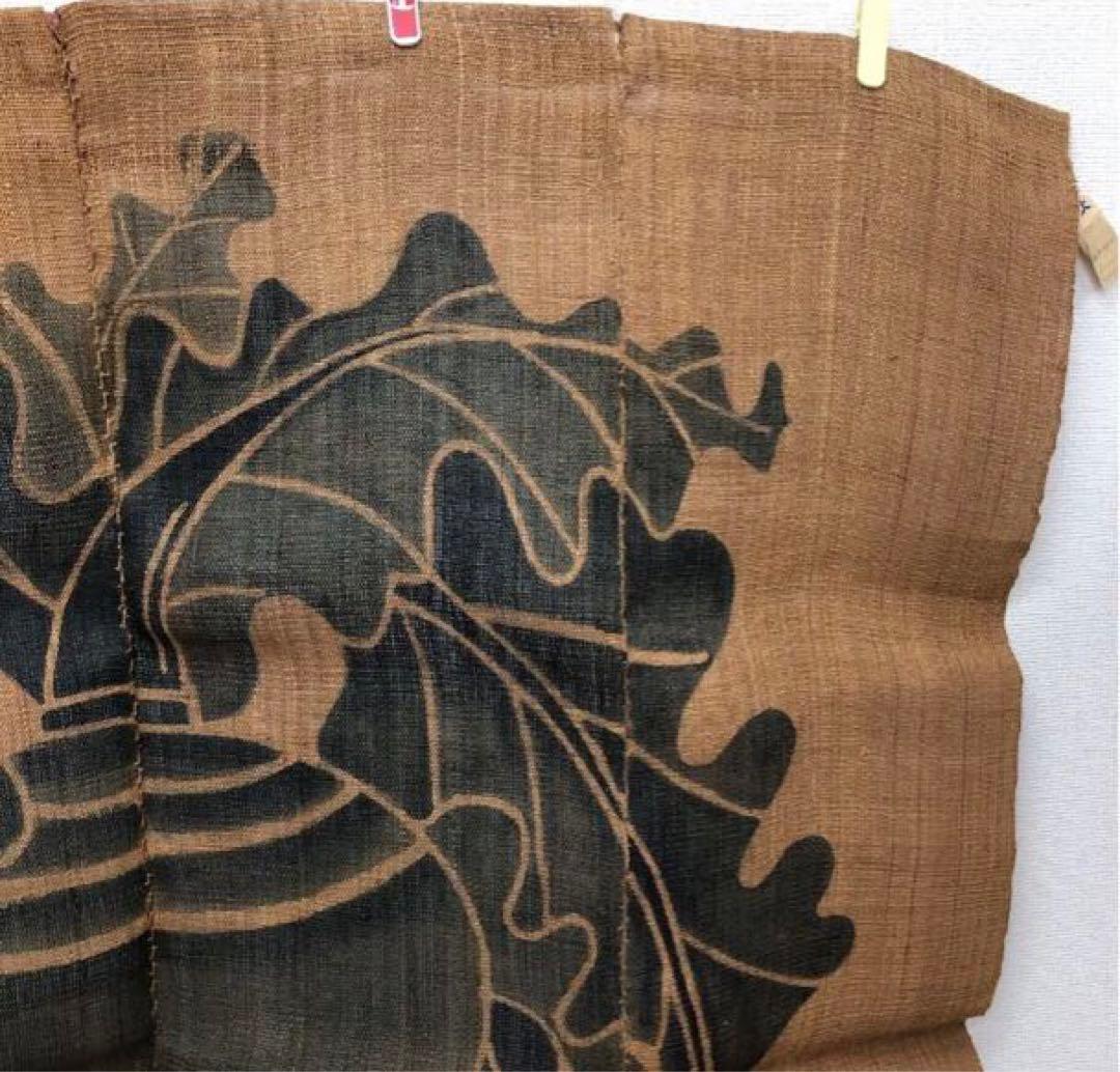 逸品　希少! 貴重！　榀布　大きな　間仕切り　科布　原子布　暖簾　自然布
