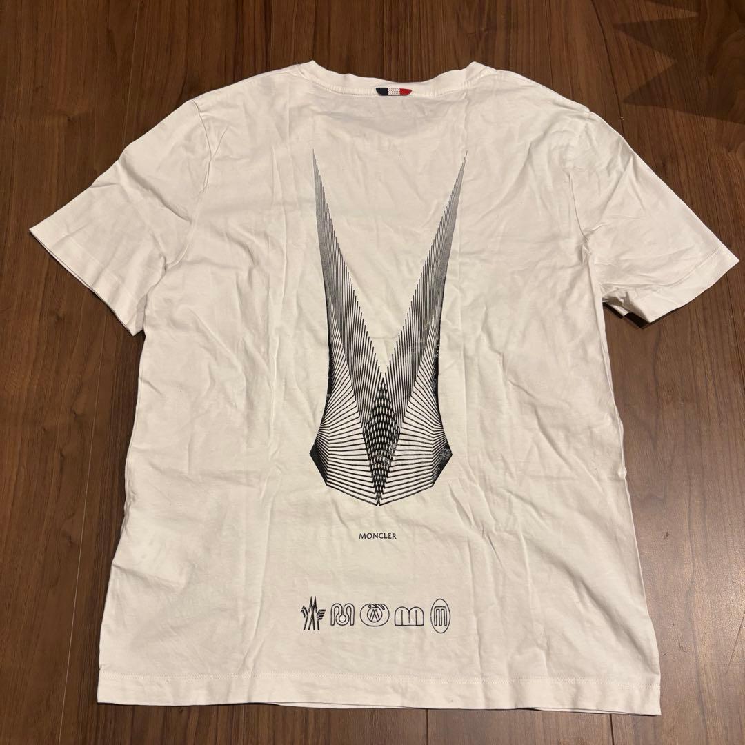 MONCLER ブラックロゴTシャツ - XSサイズ