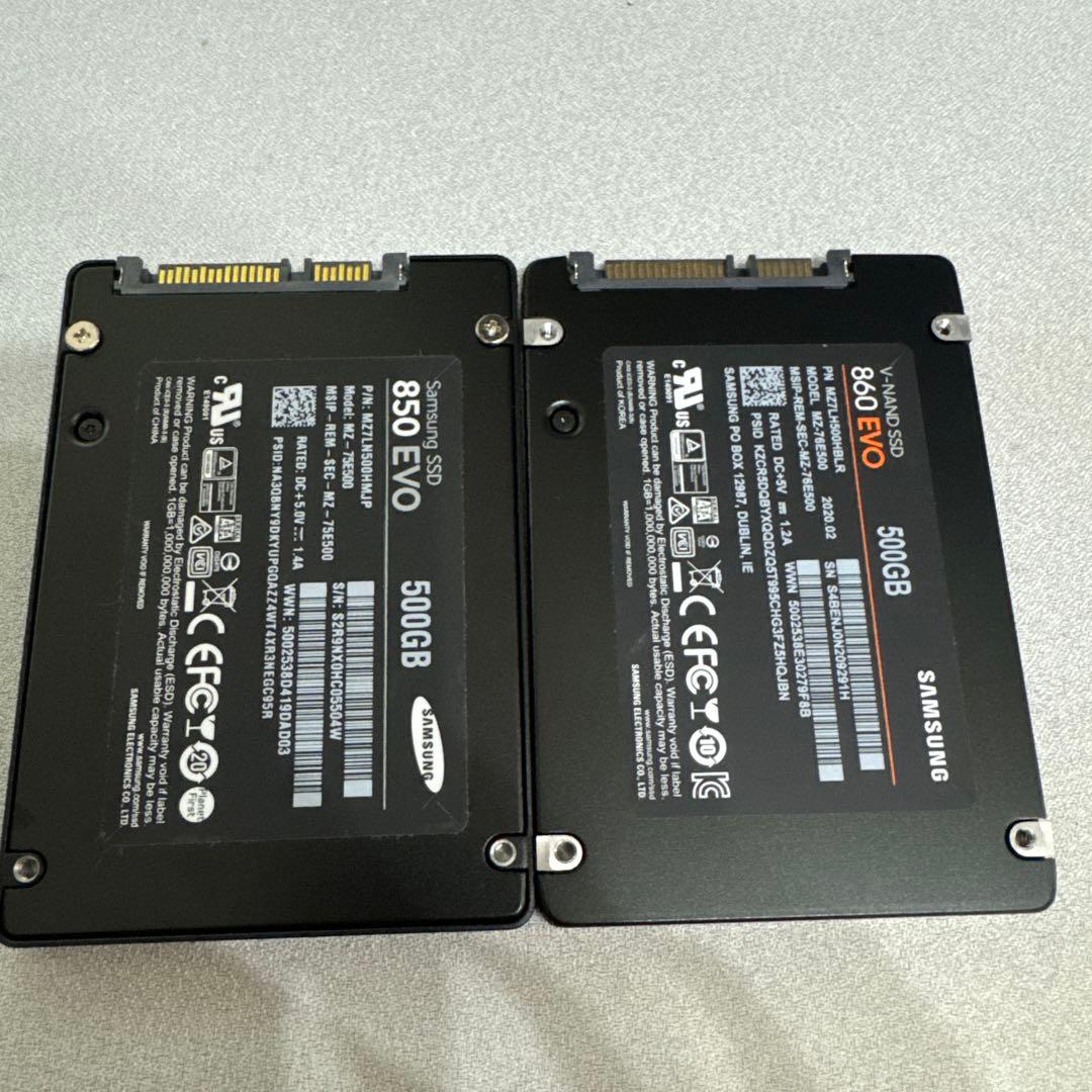 Samsung 500GB SSD 2台
