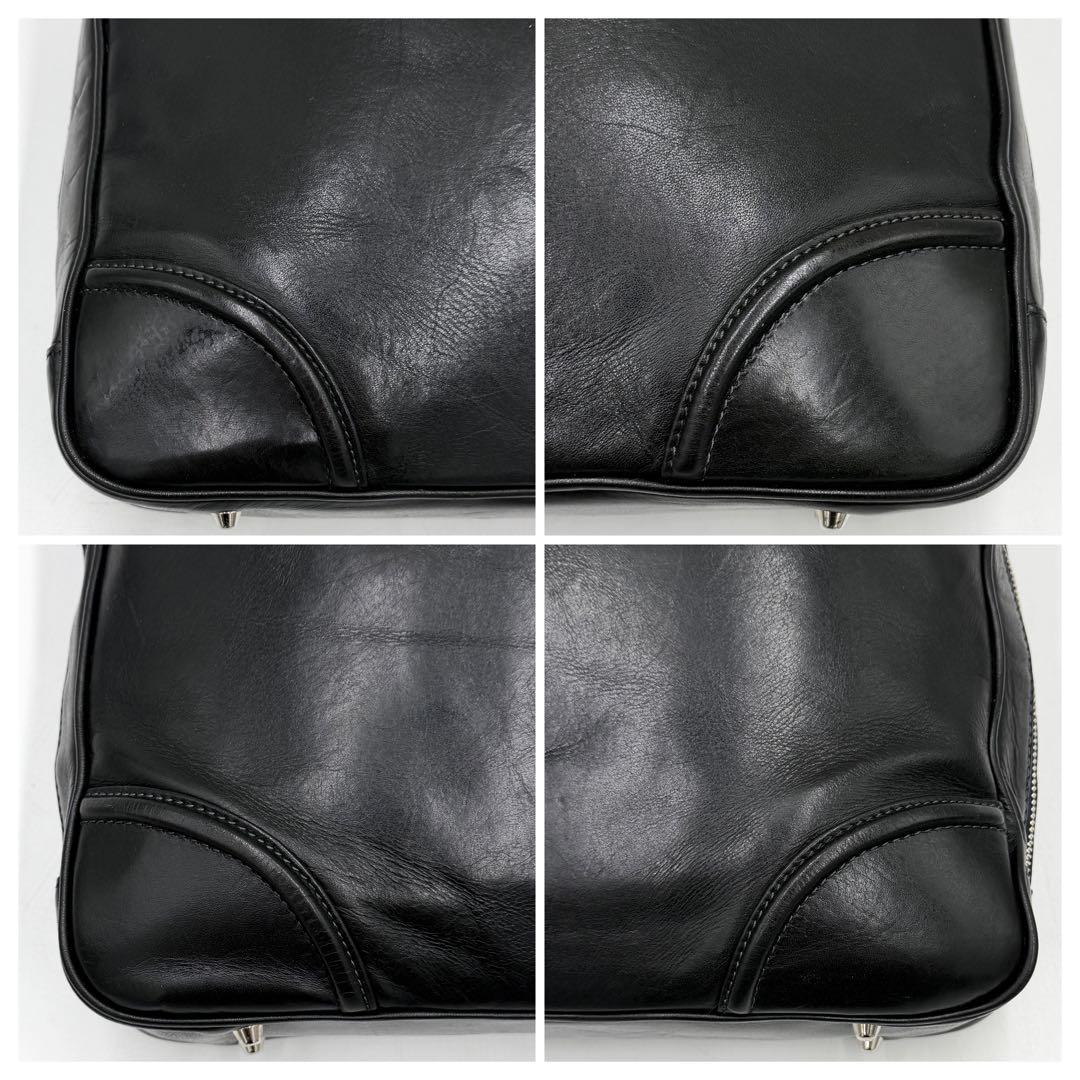 【良品】ファイブウッズ ブリーフケース プラトウ ビジネス レザー ブラック