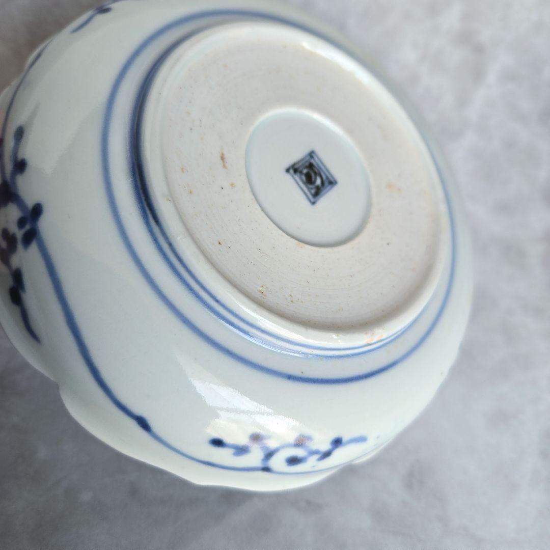 無傷完品　古伊万里　染付　深皿　芙蓉手　　アンティーク　骨董　金継ぎ