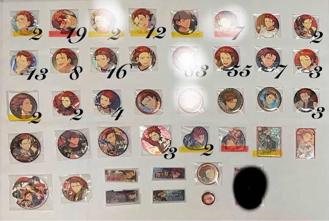 鬼龍紅郎 缶バッジセット 265個