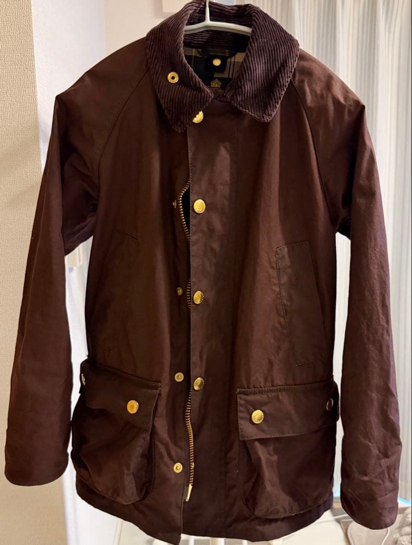 Barbour ブラウンジャケット コーデュロイ襟　slビデイル34