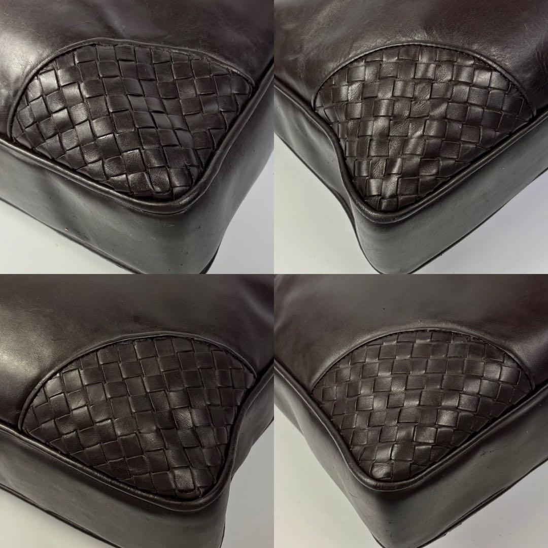 ボッテガヴェネタ　ビジネスバッグ　イントレチャート　レザー　ブラウン　A4可能