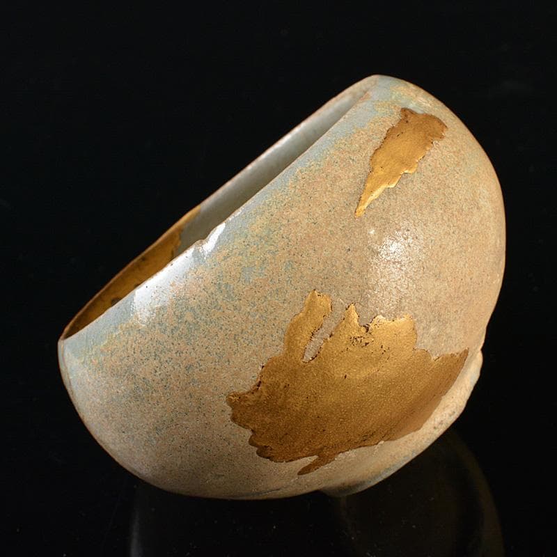 朝鮮美術　李朝　高麗青磁　碗　盃　金継ぎ直し　M　R6266