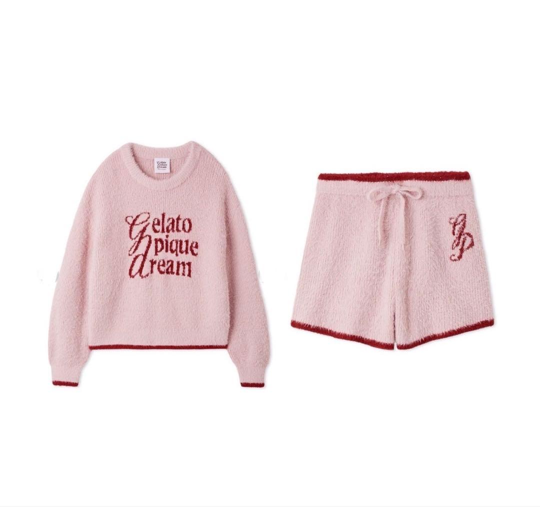 ジェラートピケ　ラメフェザープルオーバー&ショートパンツ