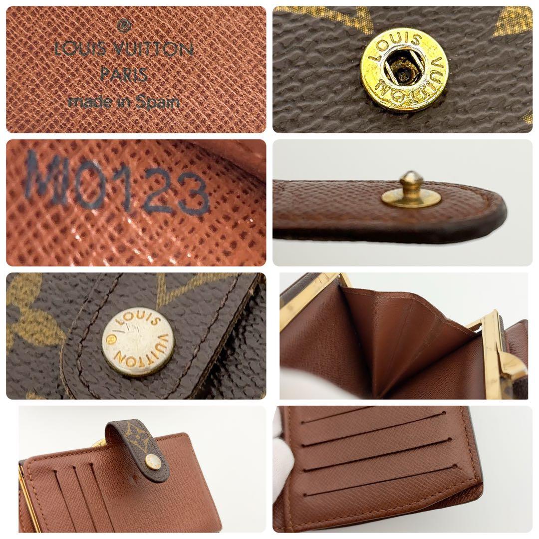 新型★イニシャルなし★ルイヴィトン ヴィエノワ モノグラム 二つ折り財布