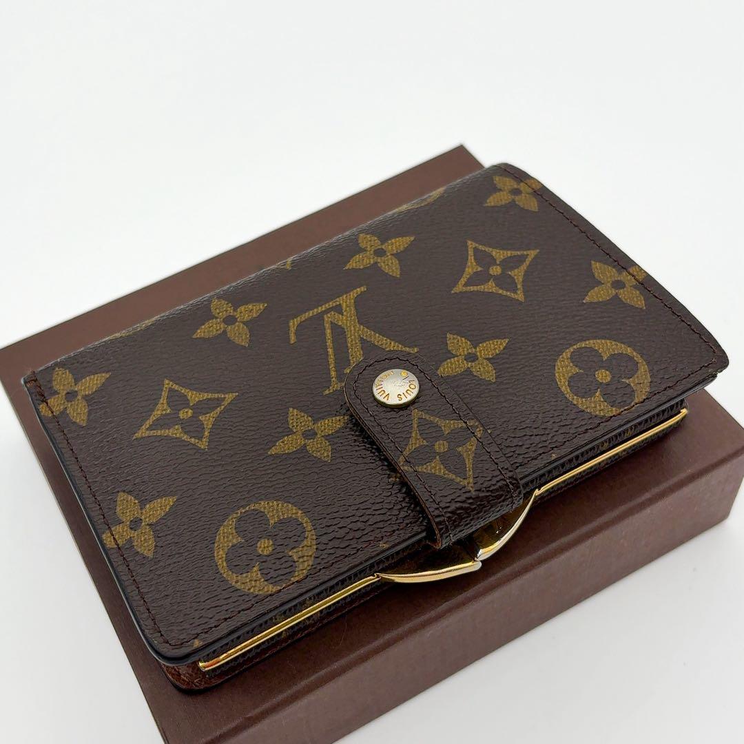 新型★イニシャルなし★ルイヴィトン ヴィエノワ モノグラム 二つ折り財布