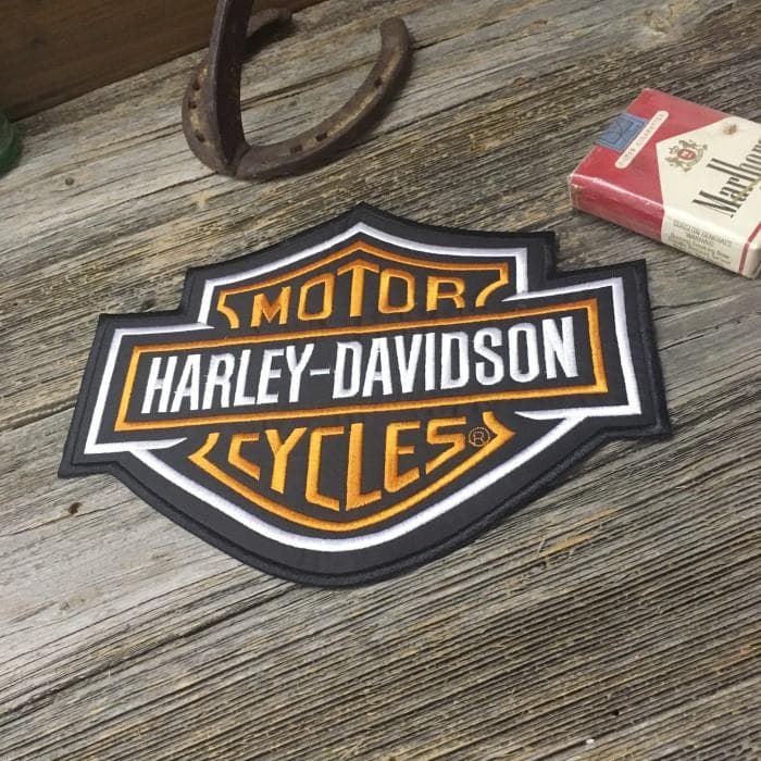 ハーレーワッペン 大きめ 3点セット ◆ 背中をカスタム ロゴパッチ CA101