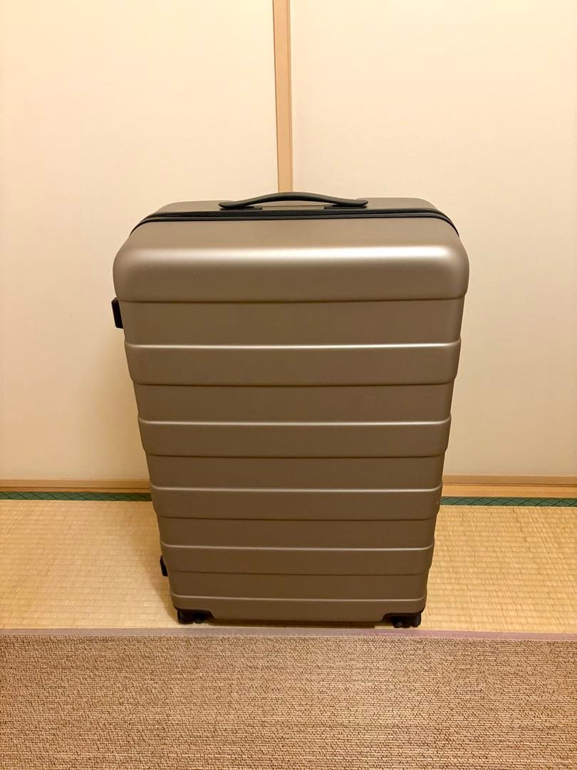 【美品】無印良品 バーを自由に調節できる ハードキャリーケース 75L