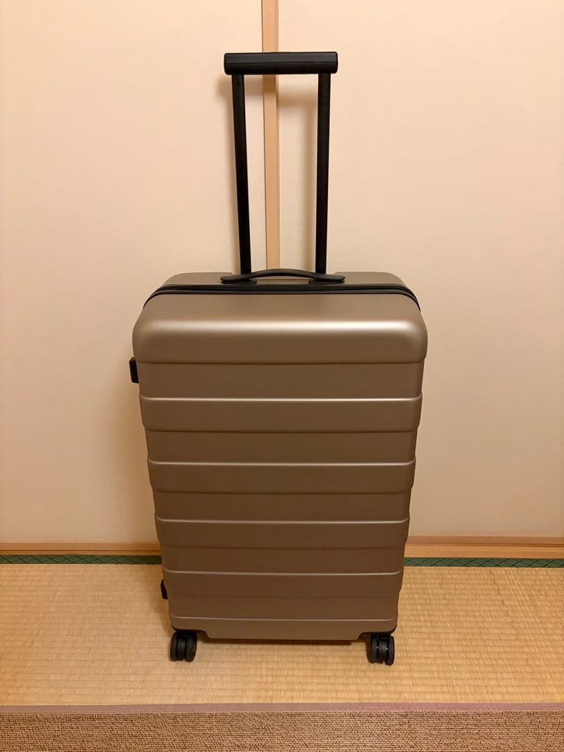 【美品】無印良品 バーを自由に調節できる ハードキャリーケース 75L