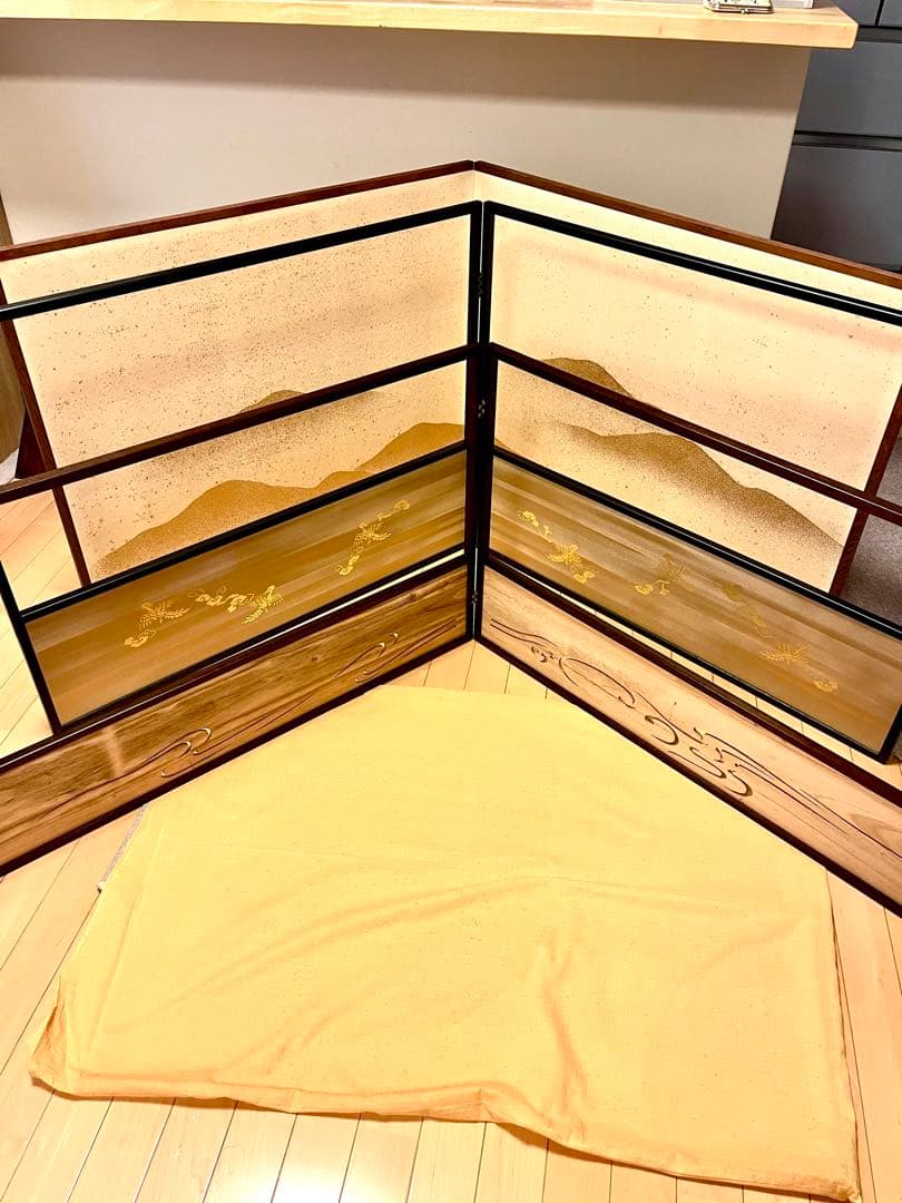 A*C様 茶道具 風炉先屏風 3点まとめて 鳳凰　遠山　波　鵬雲斎好 茶器 裏千