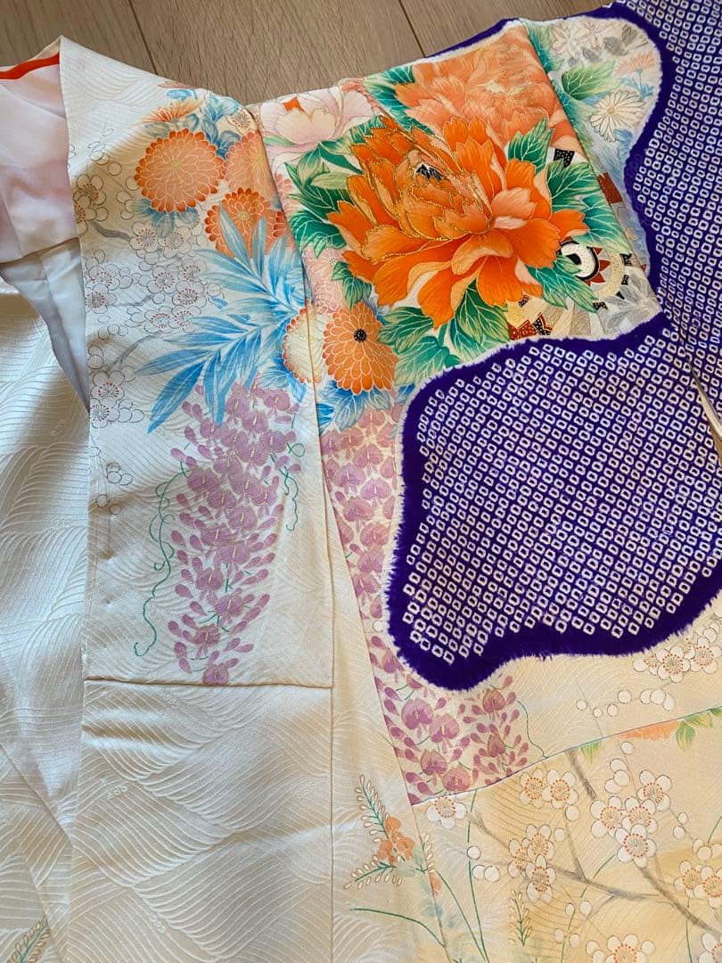 振袖2点セット　袋帯　振袖　着物　鹿子　牡丹　袴　卒業式　成人式