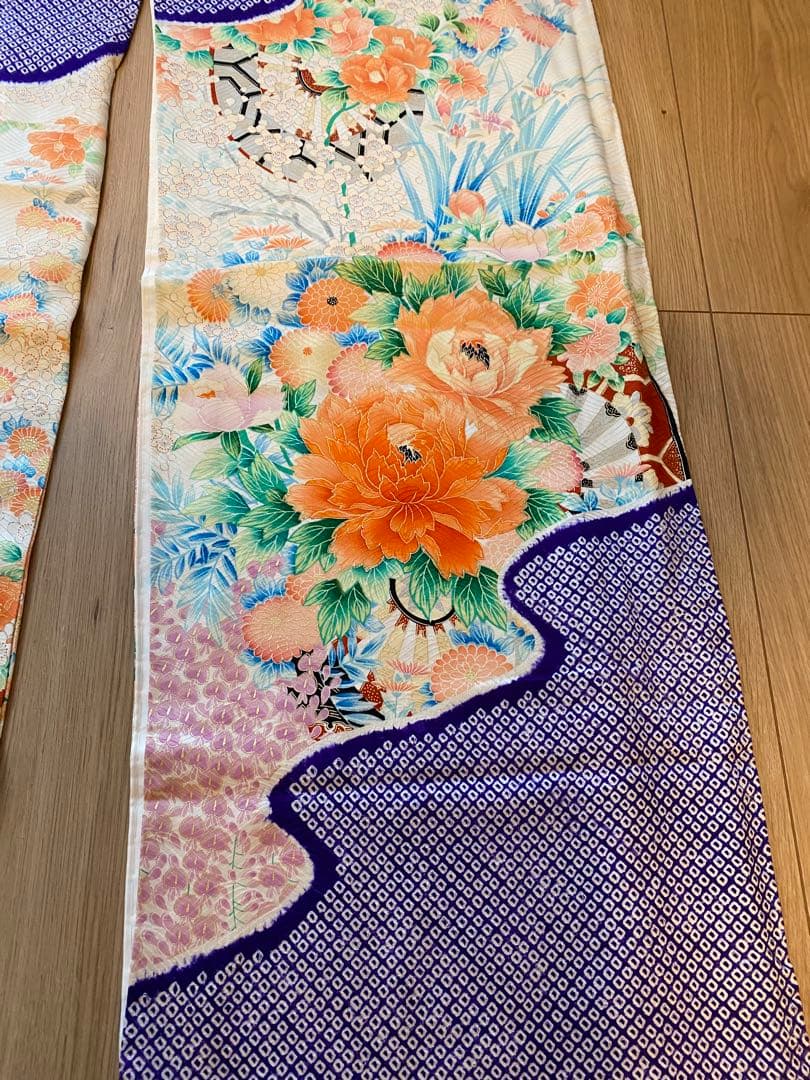 振袖2点セット　袋帯　振袖　着物　鹿子　牡丹　袴　卒業式　成人式