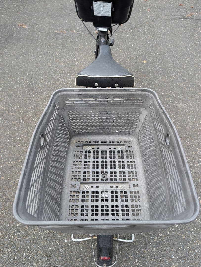 【引取限定】非電動シティサイクル チャイルドシート付 黒　ママチャリ　変速付