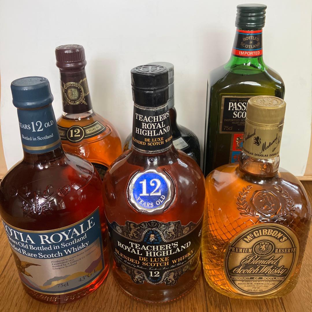 スコシアロイヤル12年，ティーチャーズ12年，他 スコッチウイスキー６本セット