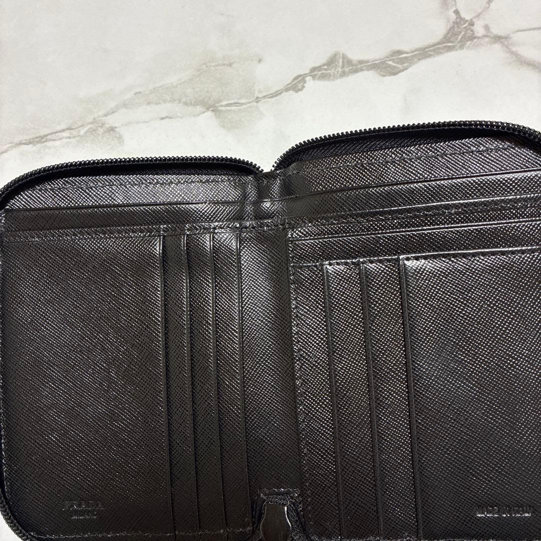 PRADA ブラック ナイロン 二つ折り財布