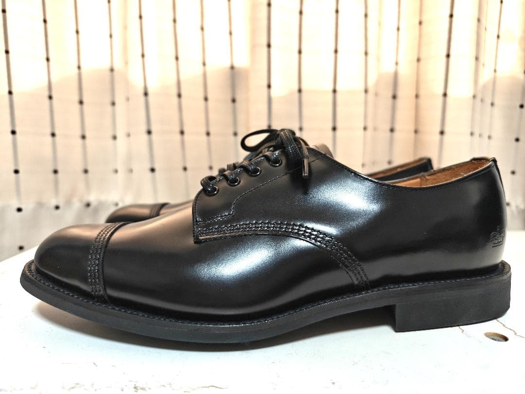 サンダース 1128B ポリッシュドレザー ミリタリー ダービー シューズ 8