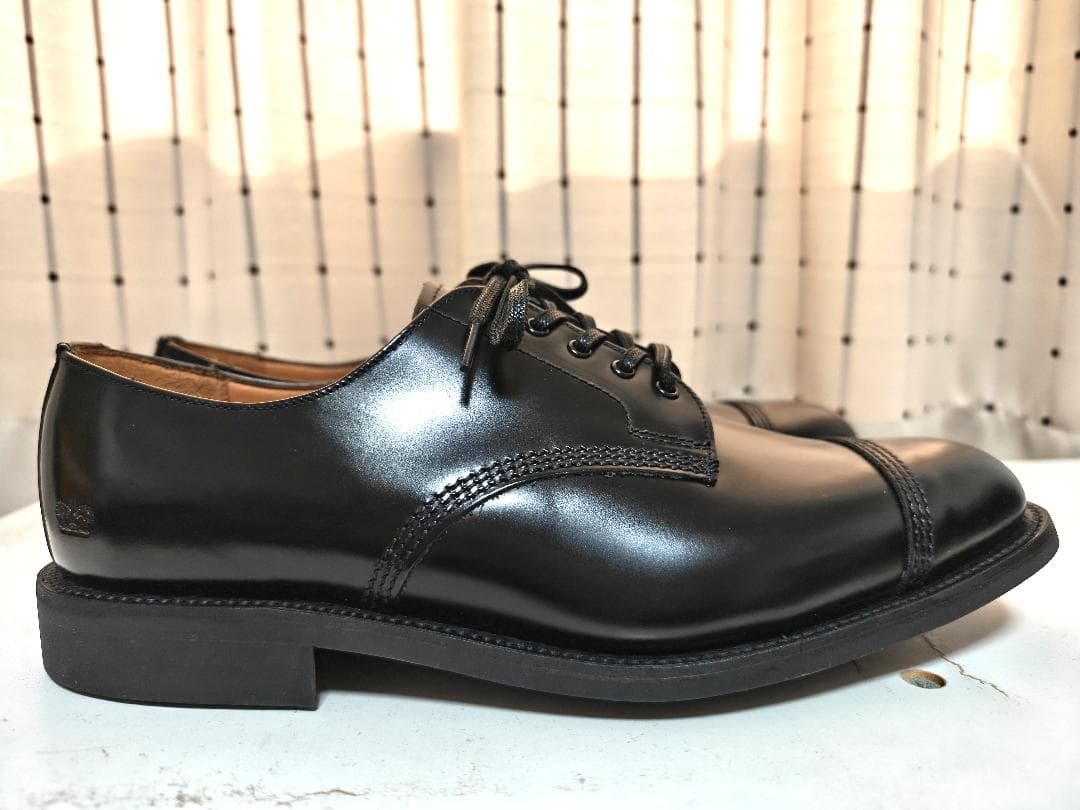 サンダース 1128B ポリッシュドレザー ミリタリー ダービー シューズ 8