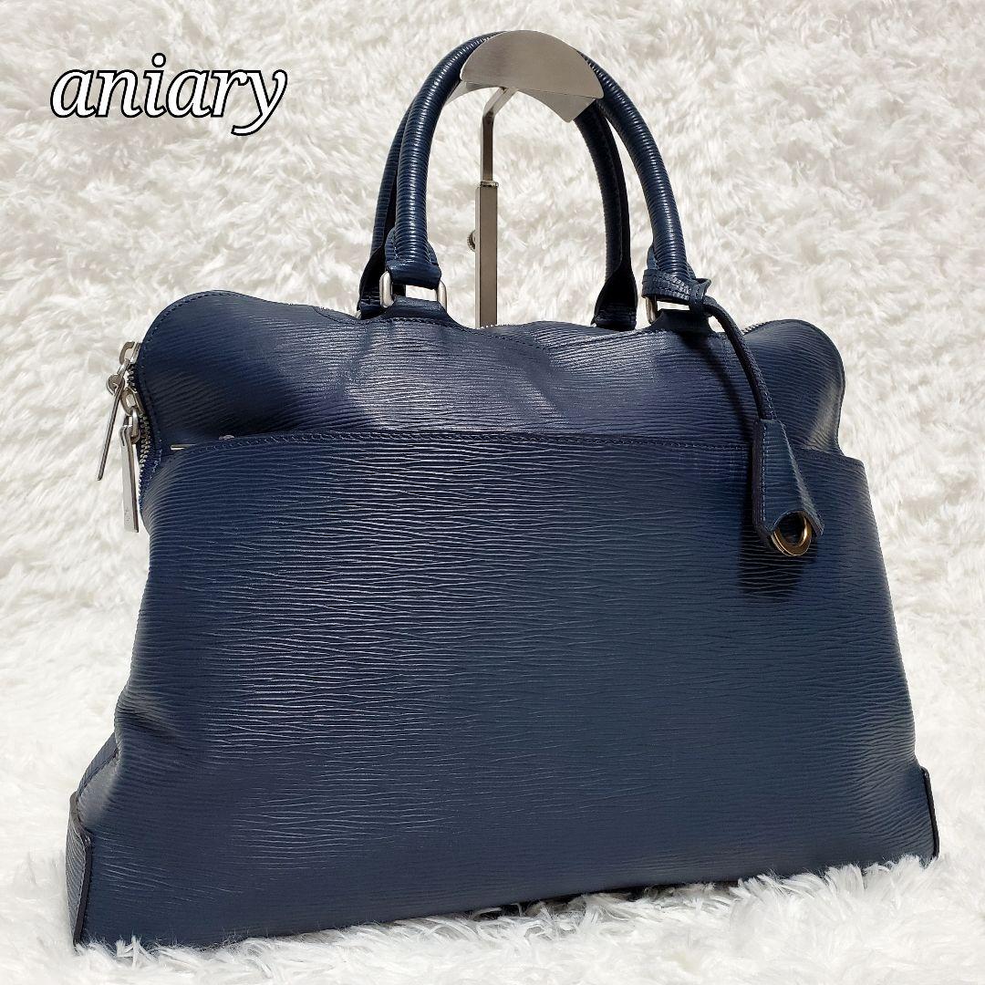 美品✨アニアリ　ビジネスバッグ　ブリーフケース　ネイビー　kaz1113