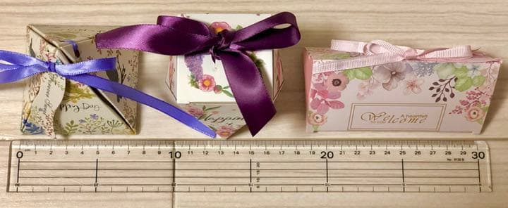 [6種組み合わせ可] プチギフト ラッピング ボックス  リボン #バレンタイン