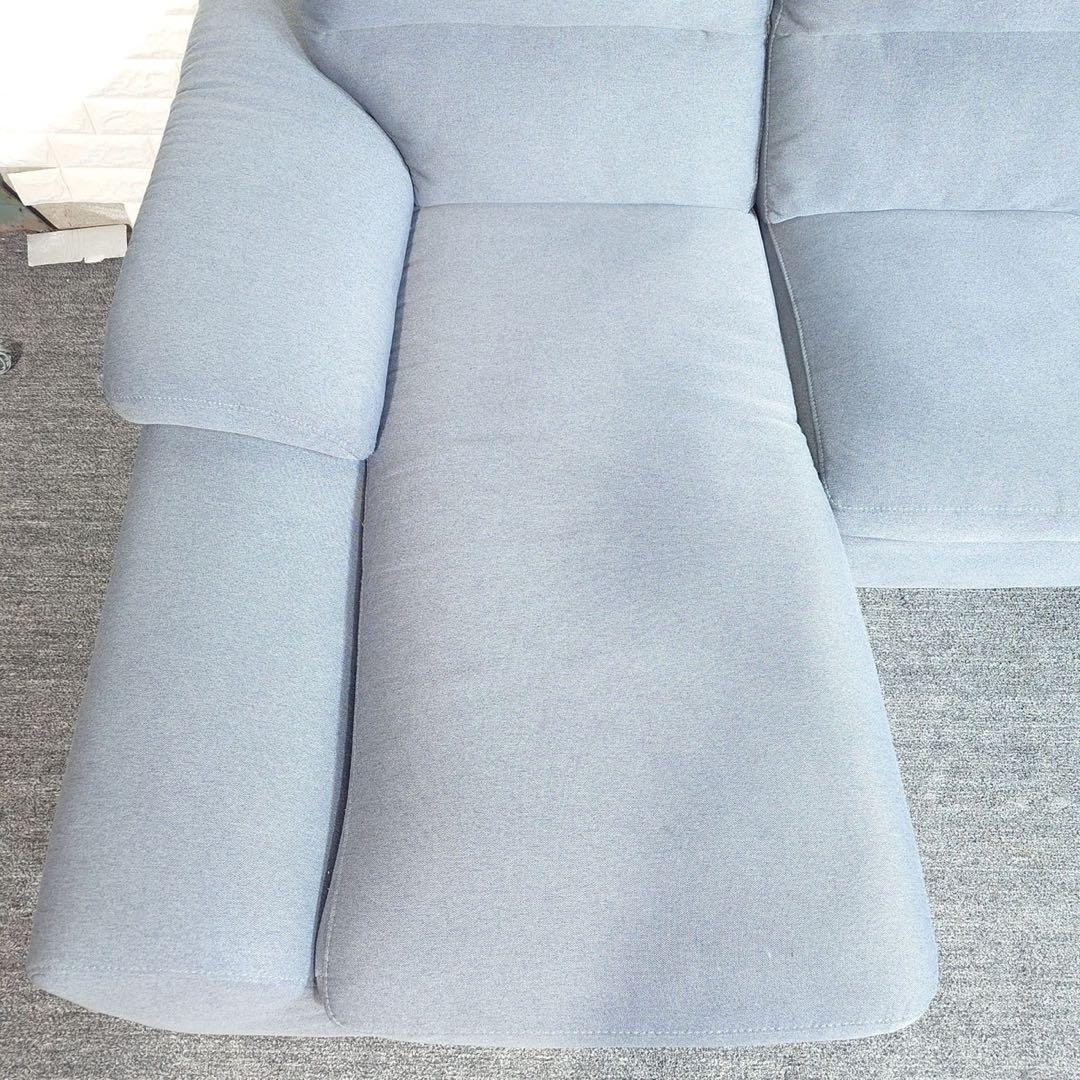 ニトリ 布張り カウチソファー 3人掛け ファブリックソファ F014