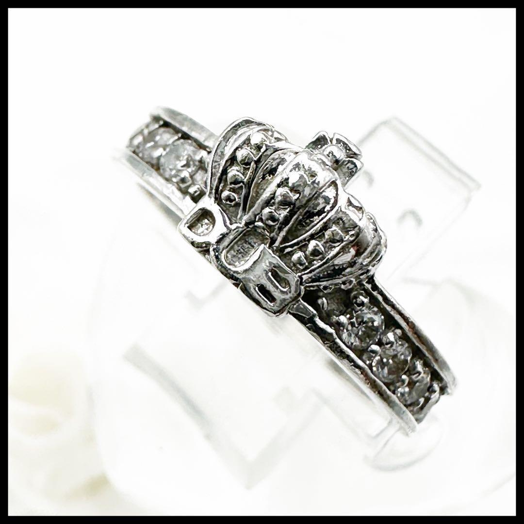 DUB 冠　ストーン　芸能人愛用　シルバーリング　#11 シャインクラウン