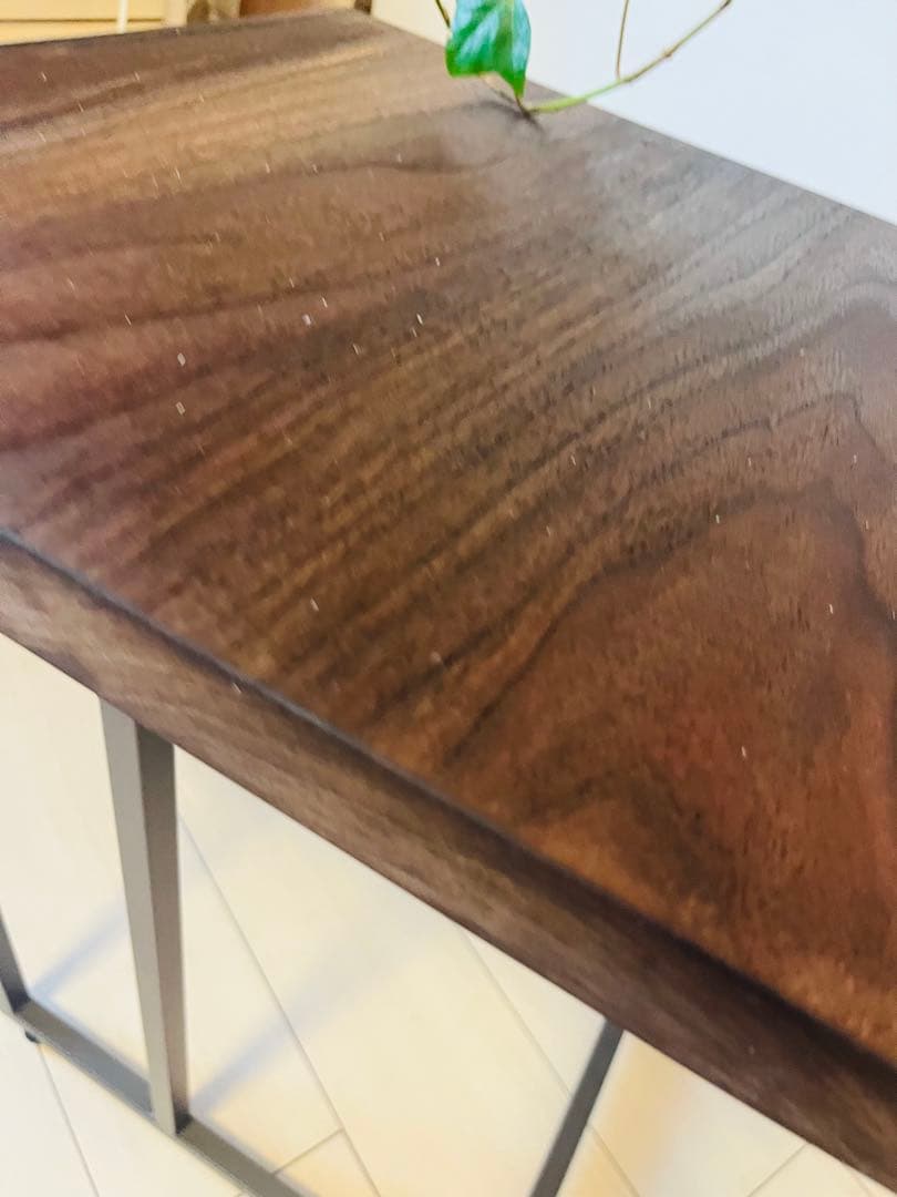 ブラックウォールナット　一枚板テーブル　ローテーブル ソファテーブル