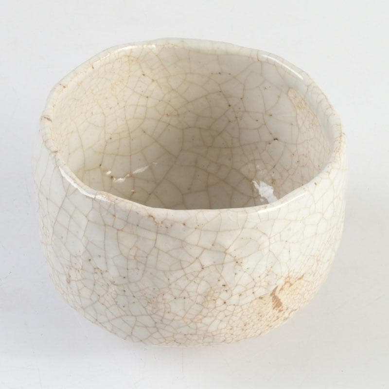 茶道具　志野焼　加藤麦岱作　茶碗　共布共箱　V　9427