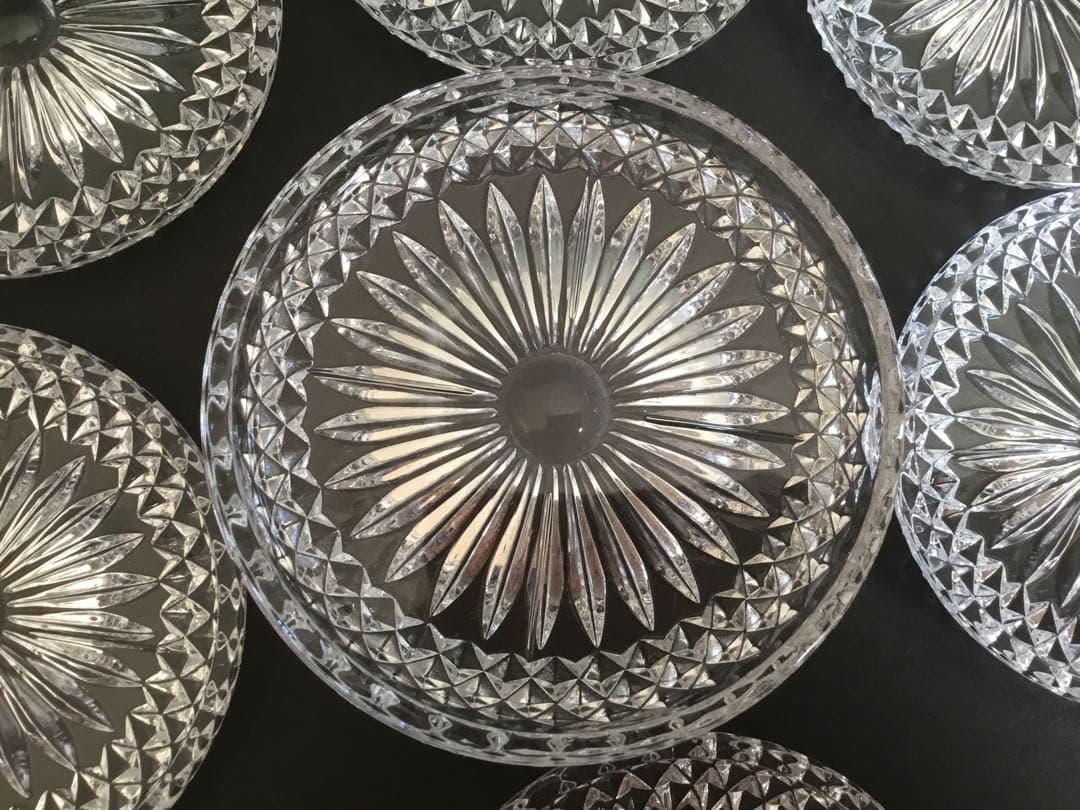 Hofbauer鉛クリスタルコースター6枚セット【ドイツ製アンティーク】美品