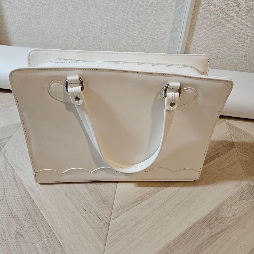 ★21日迄値下げ★BABY 2こリボンBag 白 クラシカルシリーズ