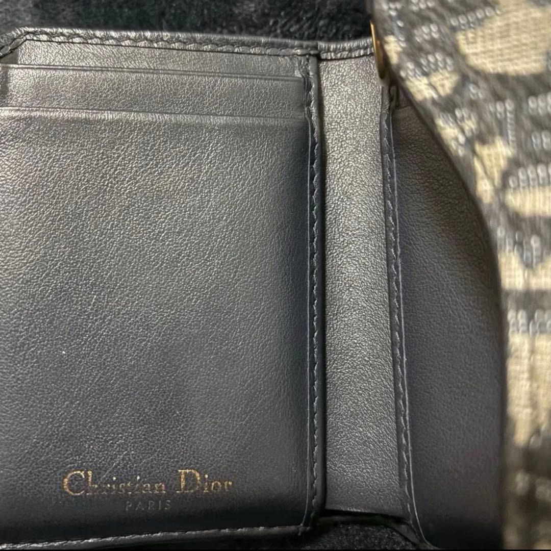 Dior サドル ウォレット ミニ財布 三つ折り ネイビー