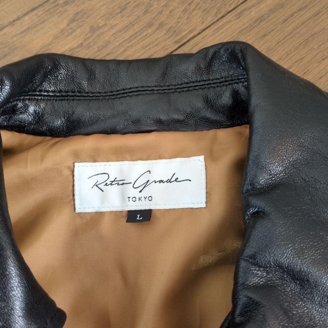 RetroGrade　TOKYO ブラックレザーライダースジャケット L