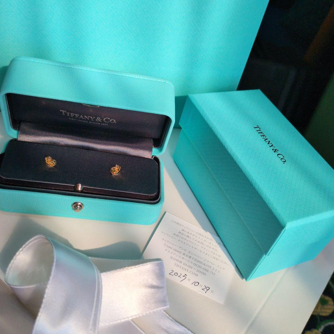 新品　ティファニー オリーブリーフクライマーピアス K18イエローゴールド