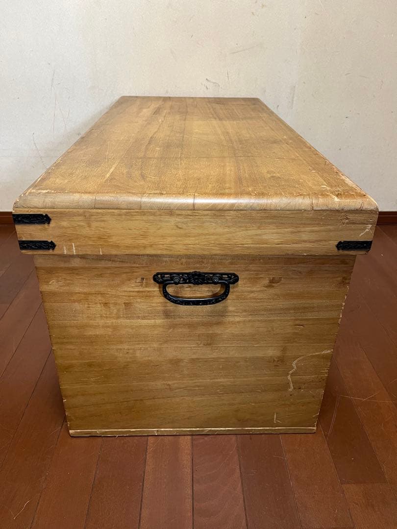 【ヴィンテージ】木製収納箱　ベンチ　長持