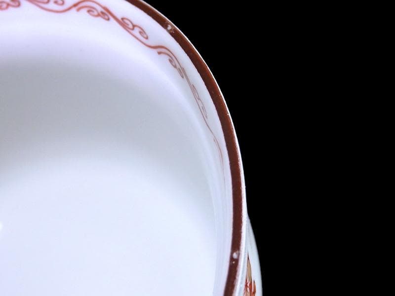 九谷　金襴手　松竹梅の図　大振蓋茶碗　２客　E938AS-CQx