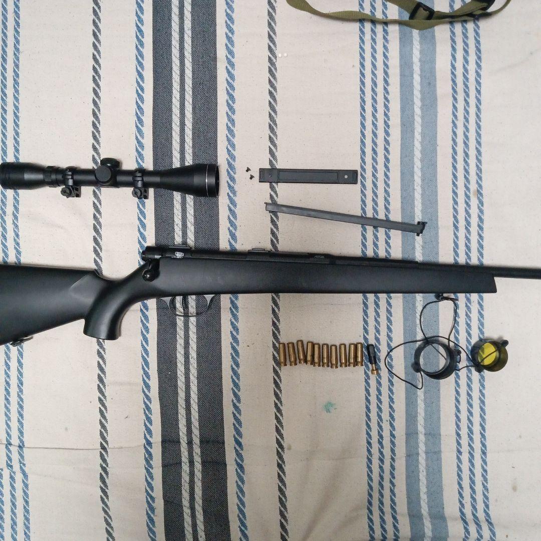 セールス中！スナイパーライフル ブラック スコープ付き