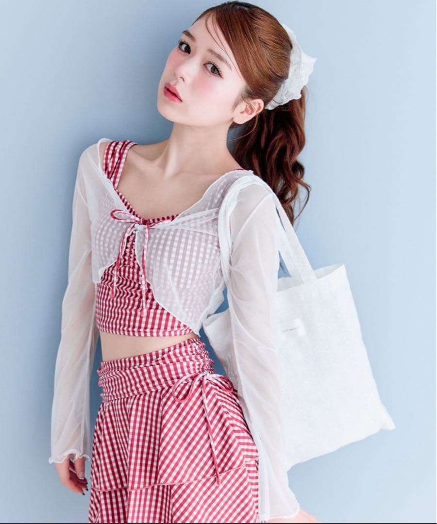 【新品】OLIVE des OLIVE レース羽織付リボンswim wear