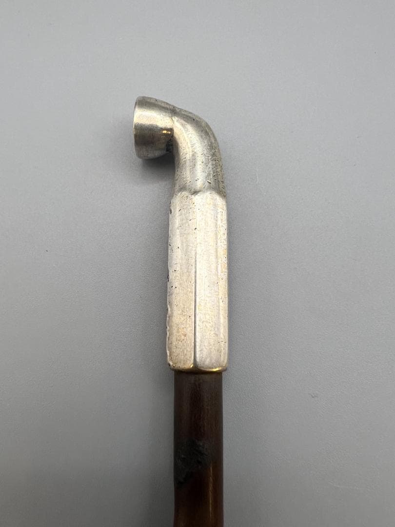 【海】純銀煙管　六角形　キセル　純刻印　銀細工　アンティーク　重量約34g