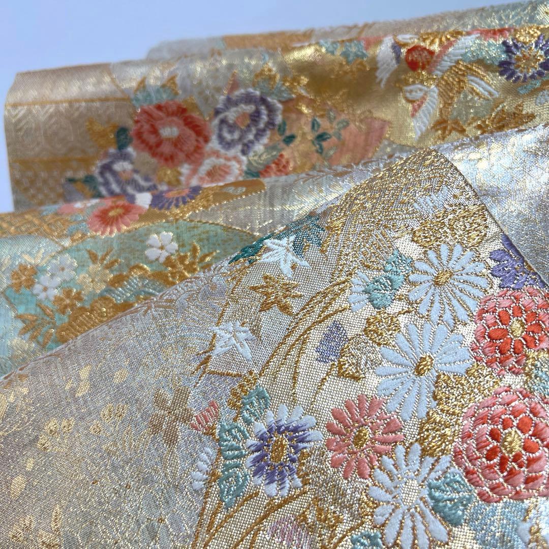 401 振袖フルセット 正絹 オレンジ 橙 友禅 作家物 暈し染め やまと誂え