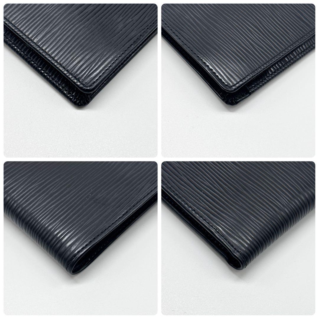 ルイヴィトン エピ マルコ 二つ折り財布 黒 財布 ブラック クレディモネ NM