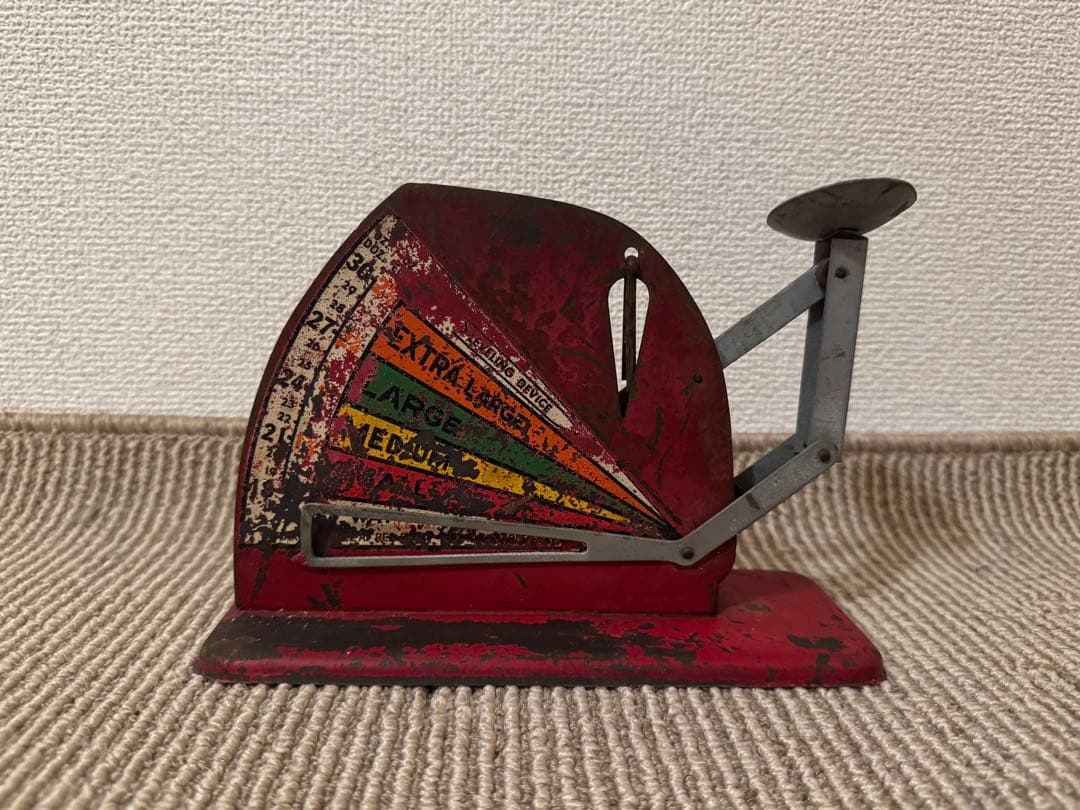 貴重　ヴィンテージ　エッグスケール　レッド　インダストリアル