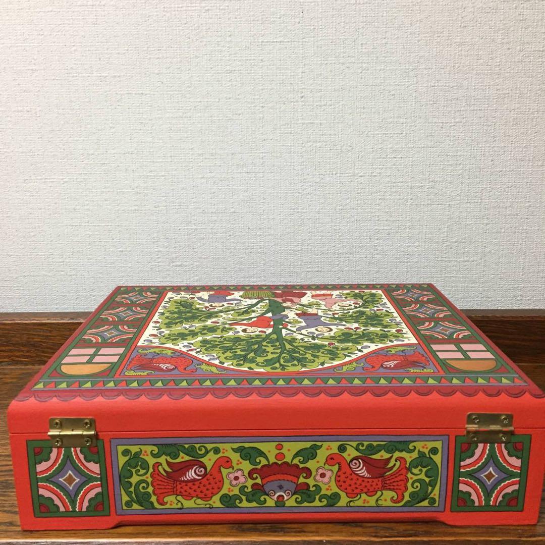 ロシア雑貨☆木製小物入れジュエリーBoxオリガ作 マトリョーシカ