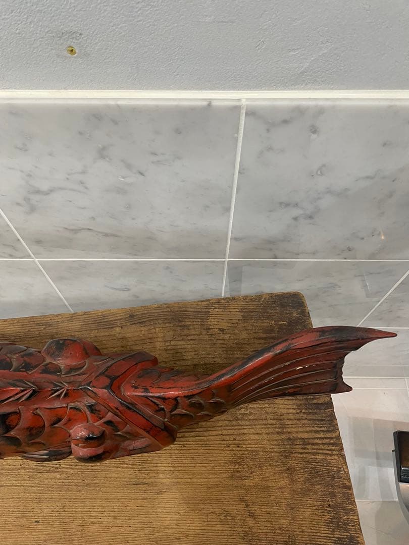 民藝　作家物　工芸品　鯉　超特大　ビンテージ