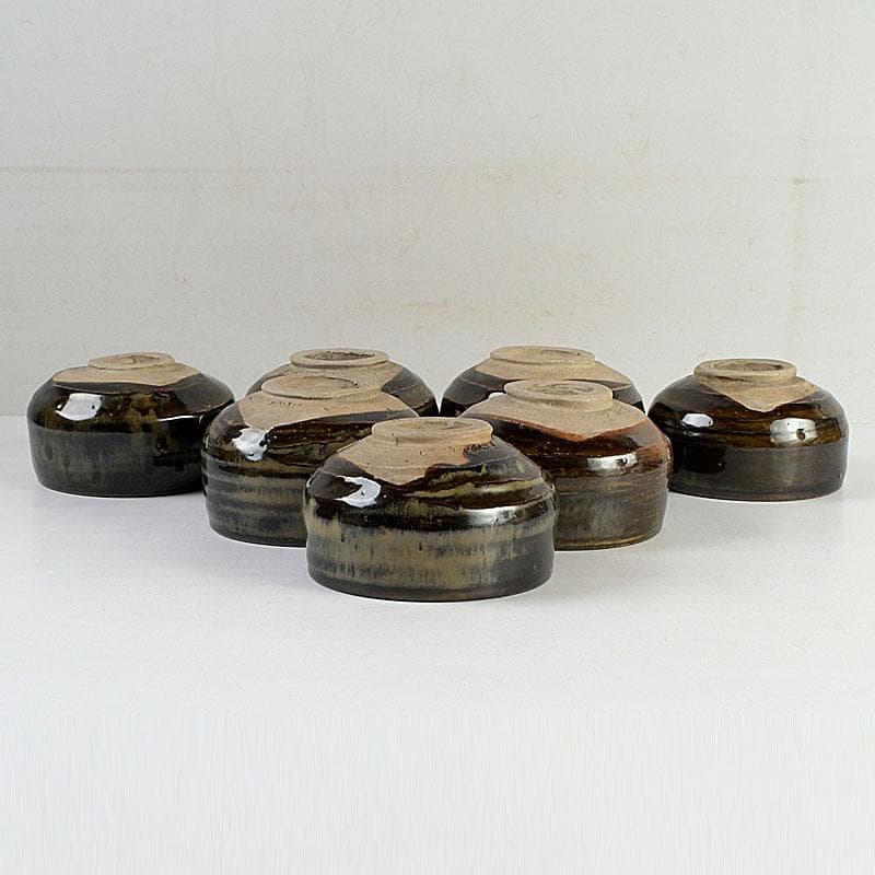 茶道具　高取焼　数茶碗　在銘　七客　時代箱　M　9412D