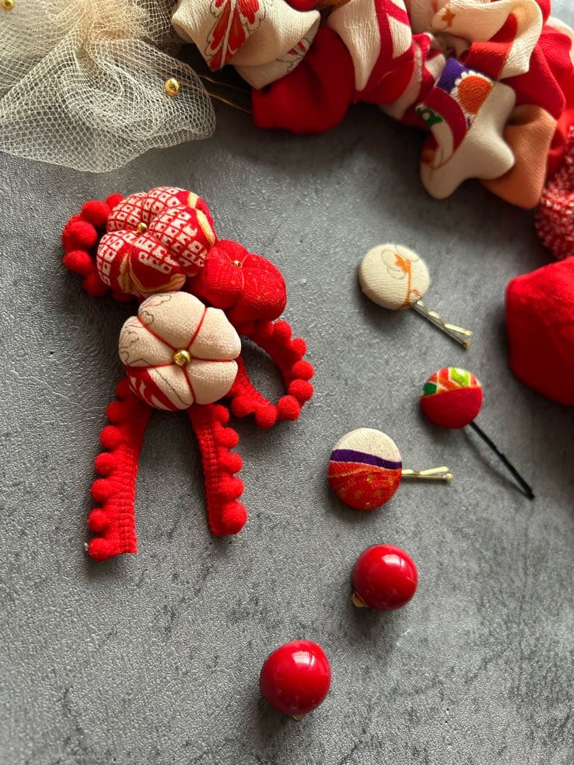 み*さ様 七五三　七五三髪飾り　ヘッドドレス　着物髪飾り　リメイク髪飾り 031