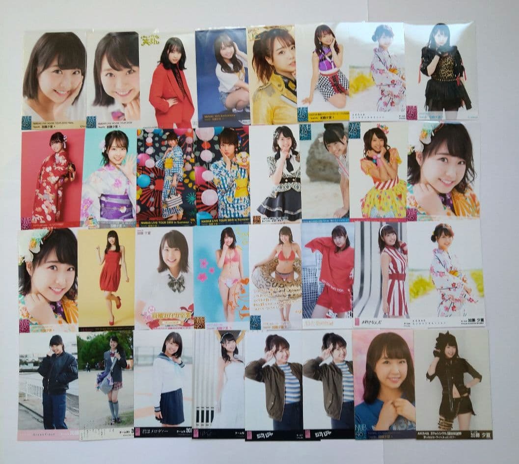 元NMB48 ♡加藤夕夏♡生写真 コースター ポストカード カード まとめ売り