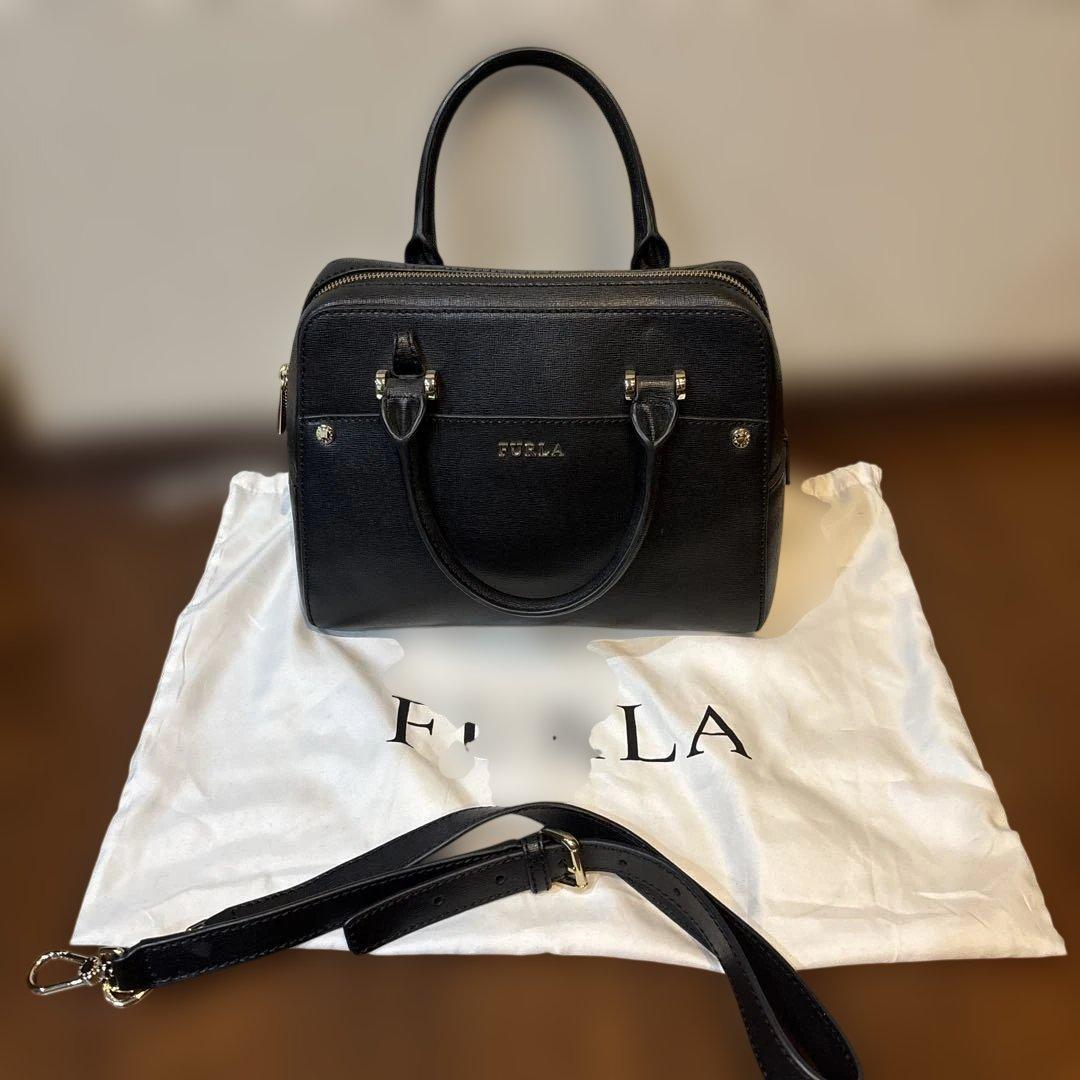 FURLA フルラ マーゴット ショルダーバッグ 2way 肩掛け レザー 黒